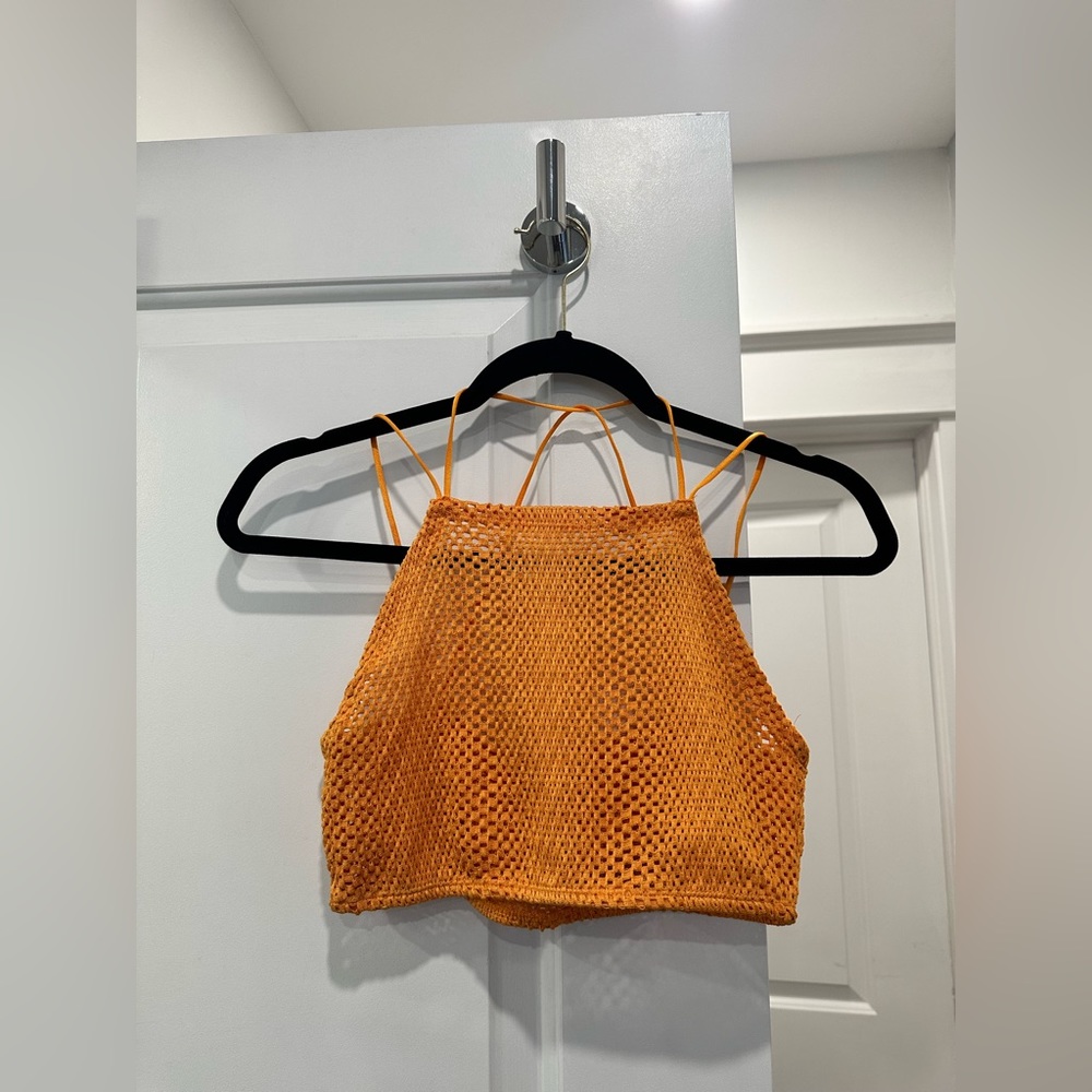 Zara perforated crop top